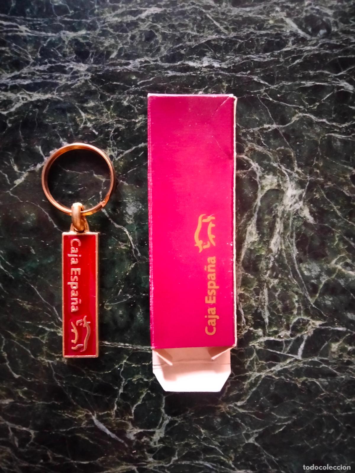 Collectionnisme de portes-cl&eacute;s: Llavero Caja Espa&ntilde;a. Pl&aacute;stico.