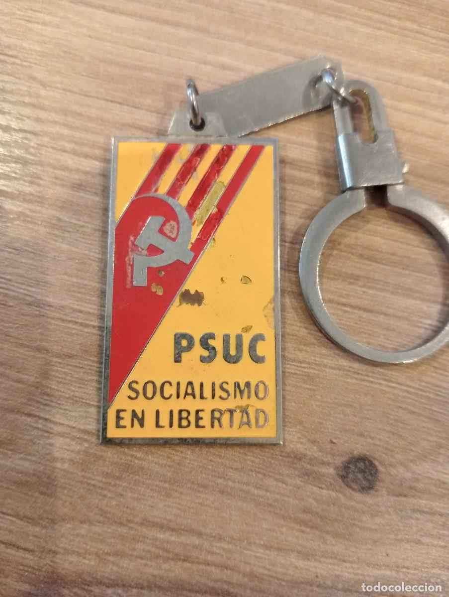 Sammlung von Schl&uuml;sselanh&auml;ngern: LLAVERO PSUC PARTIDO SOCIALISTA UNIFICADO CATALU&Ntilde;A TRANSICI&Oacute;N IZQUIERDA SOCIALISMO LIBERTAD POL&Iacute;TICA