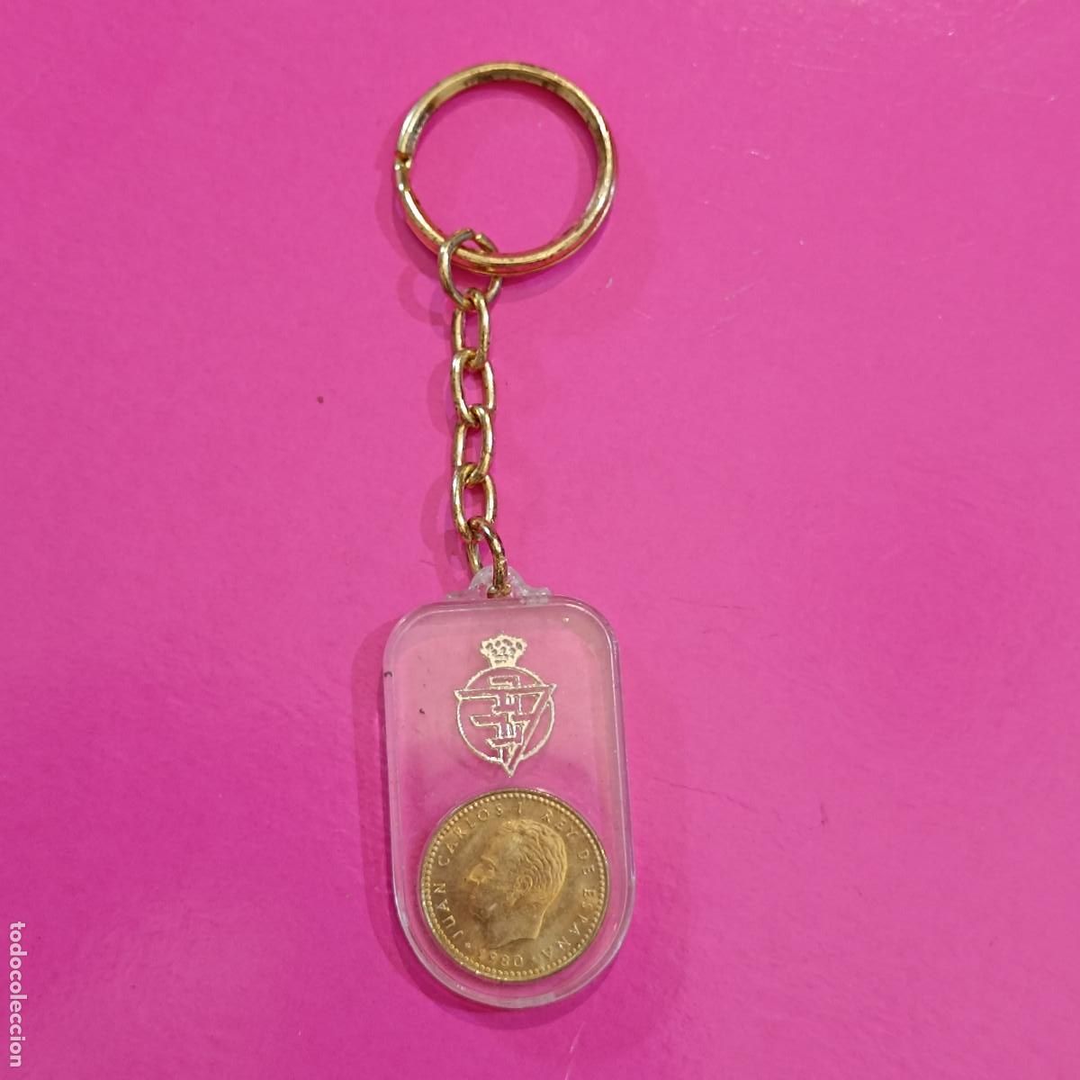Colecionismo de porta-chaves: LLAVERO ANTIGUO REAL FEDERACION ESPA&Ntilde;OLA DE FUTBOL. 1 PESETA. MYJ.