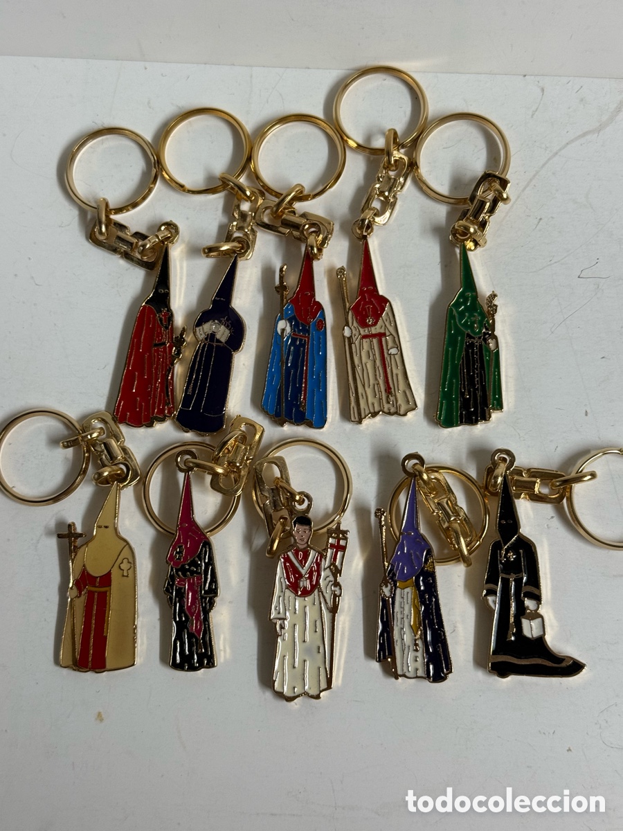 Coleccionismo de llaveros: LLAVEROS LOTE DE 10 LLAVEROS DE COFRADIAS DE SEMANA SANTA DE VALLADOLID-CAJ-G-N&ordm;-26