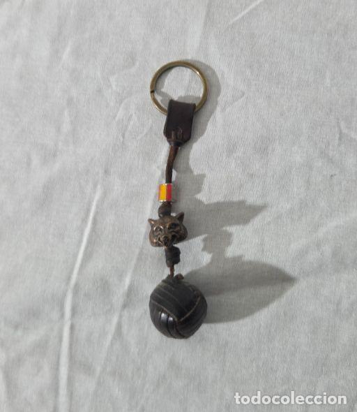Coleccionismo de llaveros: Llavero de plata 925, bronce y cuero - Foto 2