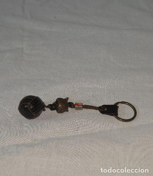 Coleccionismo de llaveros: Llavero de plata 925, bronce y cuero - Foto 5