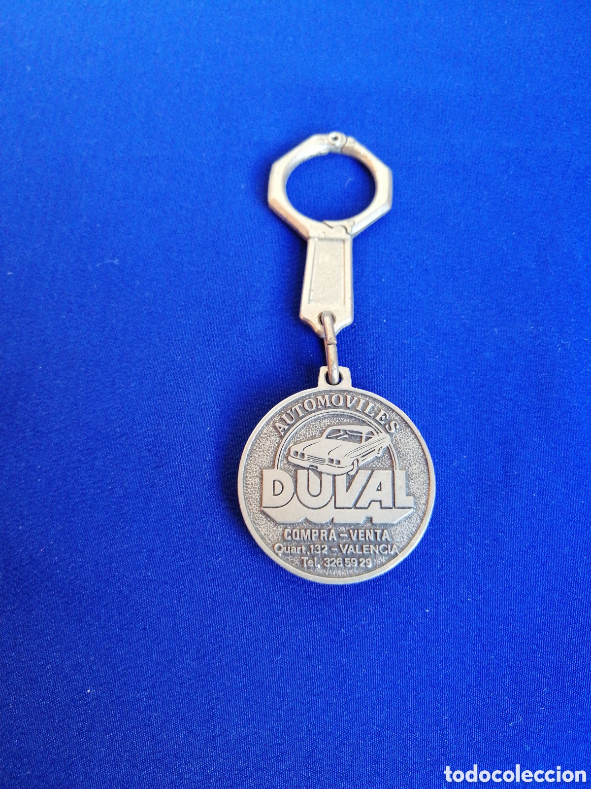 Collectionnisme de portes-cl&eacute;s: AUTOM&Oacute;VILES DUVAL - QUART 142 (VALENCIA) LLAVERO AUTOMOCI&Oacute;N ANTIGUO