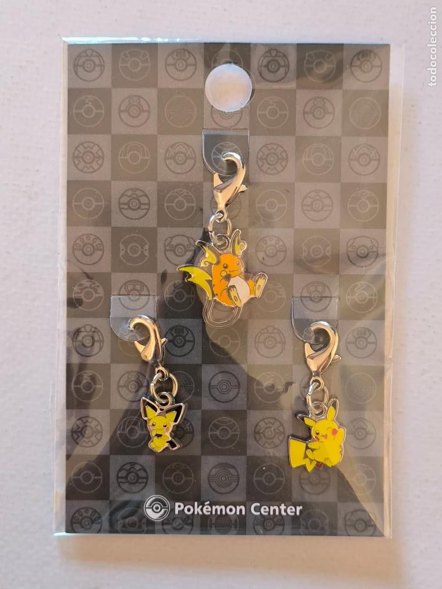 Coleccionismo de llaveros: LLAVEROS POKEMON CENTER - PIKACHU, RAICHU Y PICHU - # 25, # 26 Y # 172 - METAL CHARM (&Ntilde;7B#w)