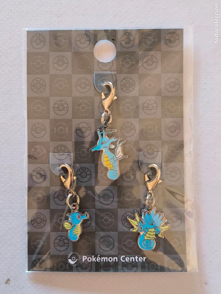 Coleccionismo de llaveros: LLAVEROS POKEMON CENTER - HORSEA, SEADRA Y KINGDRA - # 116, # 117 Y # 230 - METAL CHARM (&Ntilde;7Cw)