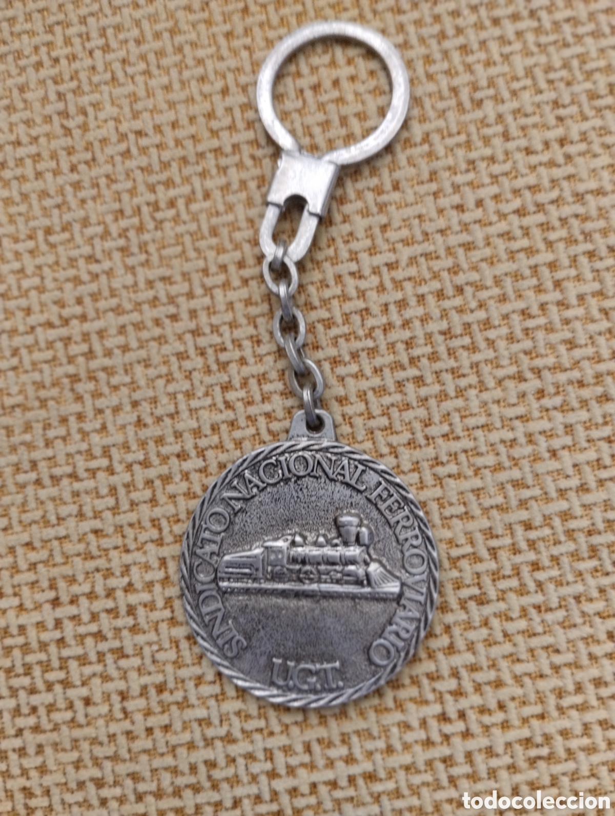 Sammlung von Schl&uuml;sselanh&auml;ngern: Llavero antiguo Sindicato Nacional Ferroviario UGT