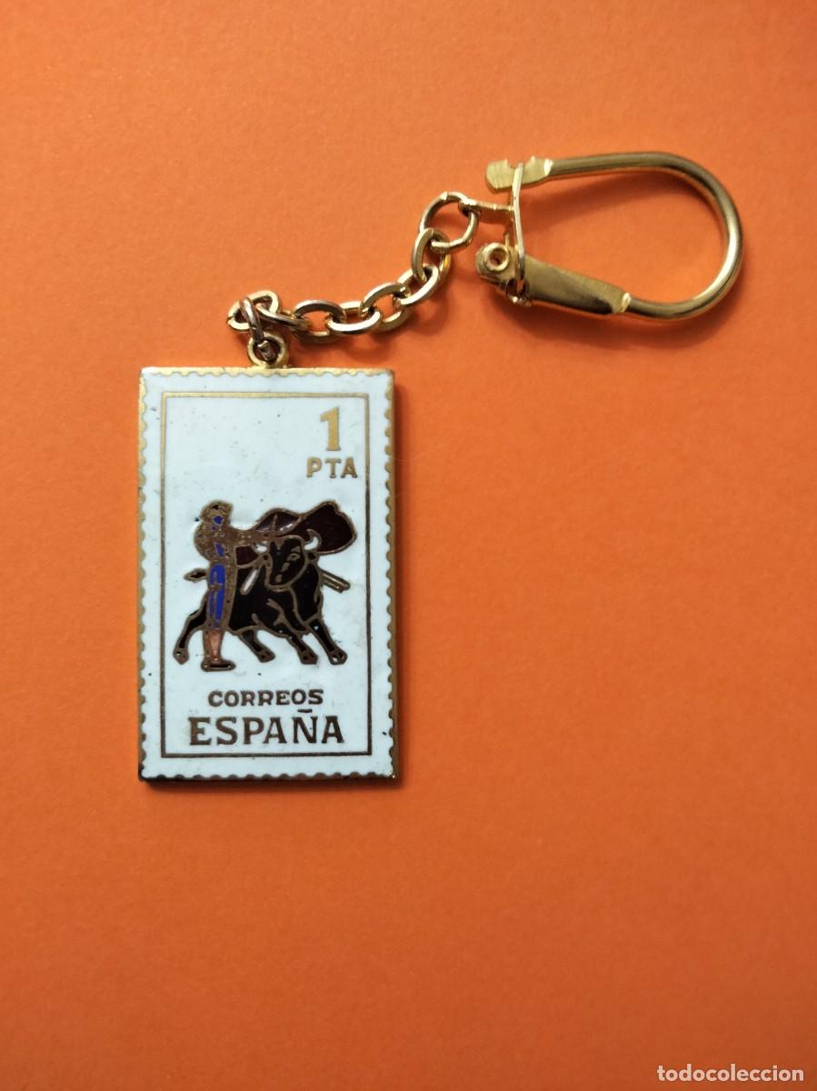 Coleccionismo de llaveros: Llavero sello toros esmalte - Foto 1