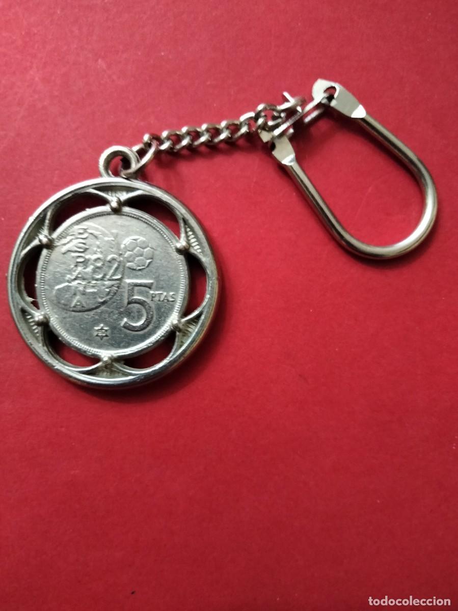 Coleccionismo de llaveros: Llavero moneda 5 pesetas - Foto 2