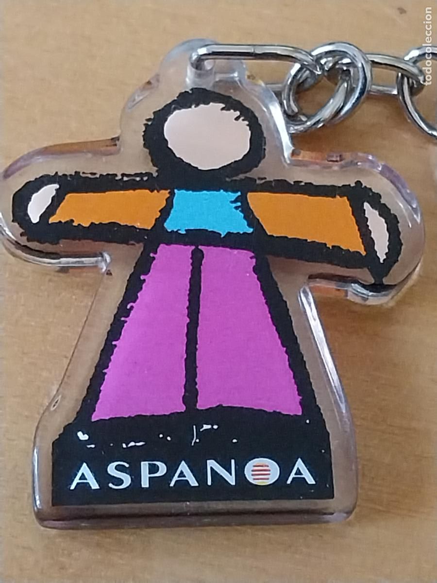 Coleccionismo de llaveros: ASPANOA LLAVERO MONIGOTE PLASTICO 4.78CMS ALTO USADO