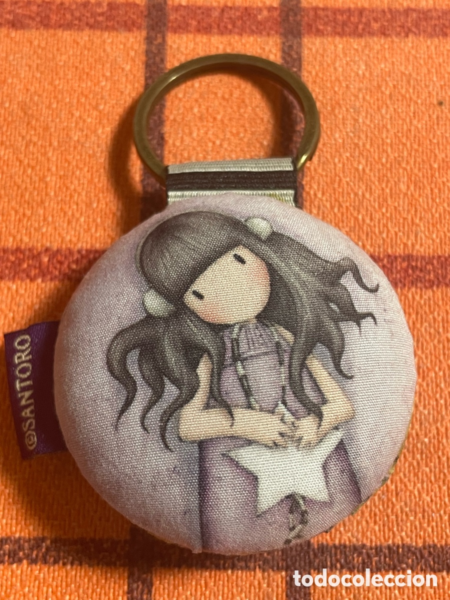 Coleccionismo de llaveros: Llavero Redondo Gorjuss Santoro Ni&ntilde;a con Estrella - Charm Puff