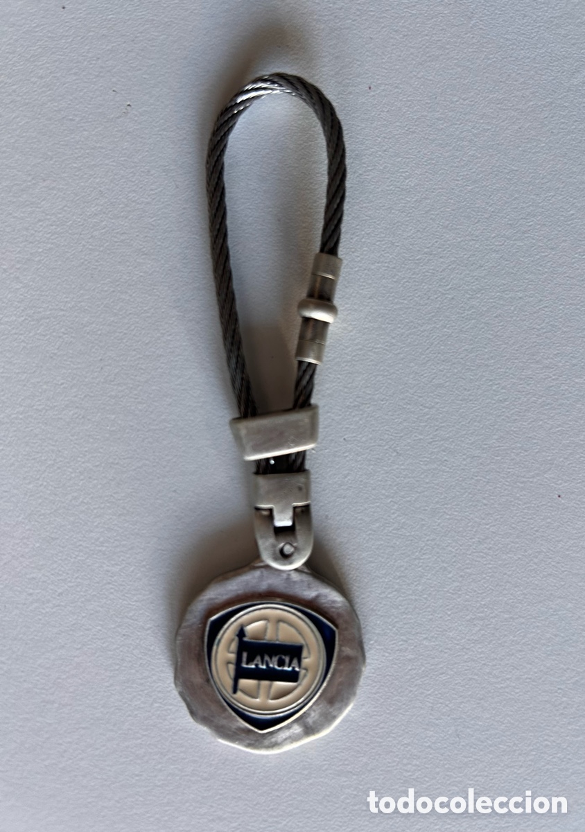 Coleccionismo de llaveros: Llavero vintage LANCIA en plata 800 &ndash; pieza coleccionista original
