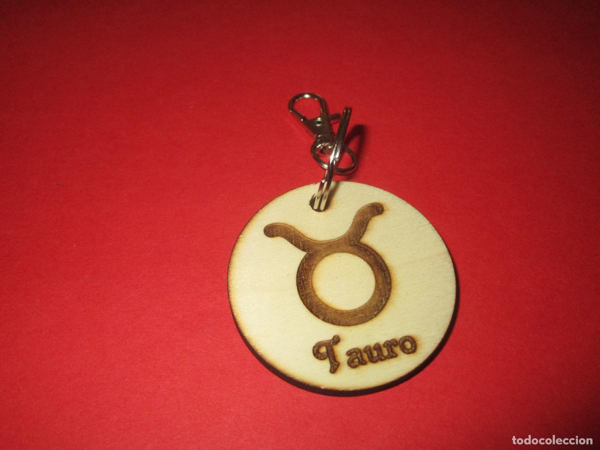 Coleccionismo de llaveros: LLAVERO TAURO MADERA NATURAL - SIGNO DEL ZODIACO - ARTESANAL - REGALO