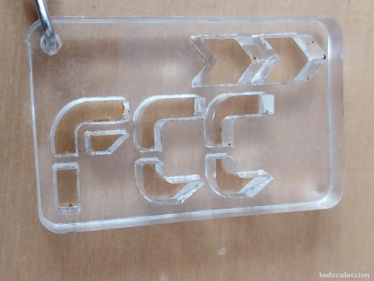 Coleccionismo de llaveros: FCC FOMENTO CONSTRUCCIONES CONTRATAS LLAVERO TRASPARENTE VINTAGE 4.91X3.11CMS ALTO