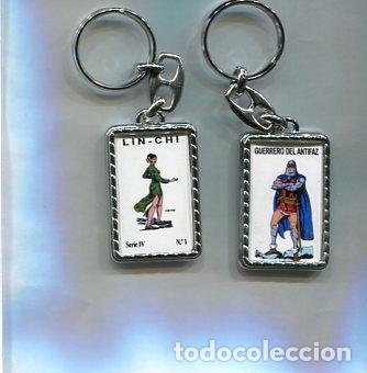 Collectionnisme de portes-cl&eacute;s: Llavero El Guerrero del Antifaz y Lin-chi - Varios