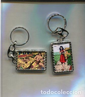 Collection of Keychains: Llavero Artesanal: Purk el hombre de piedra portada numero 1 + chica - Varios