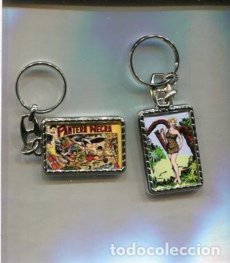 Collectionnisme de portes-cl&eacute;s: Llavero Artesanal: Pantera Negra, portada numero 1 + chica - Varios