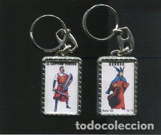 Collectionnisme de portes-cl&eacute;s: Llavero artesanal: El Capitan Trueno y Kundra - Varios