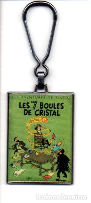 Coleccionismo de llaveros: V49179: Llavero metalico portada Las 7 bolas de Cristal de Tintin