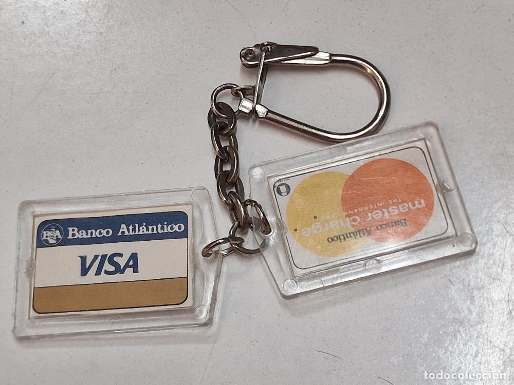 Colecionismo de porta-chaves: Llavero: Banco Atl&aacute;ntico, Visa, Mastercad