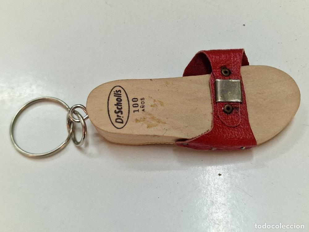 Colecionismo de porta-chaves: Llavero: zapato con suela de madera