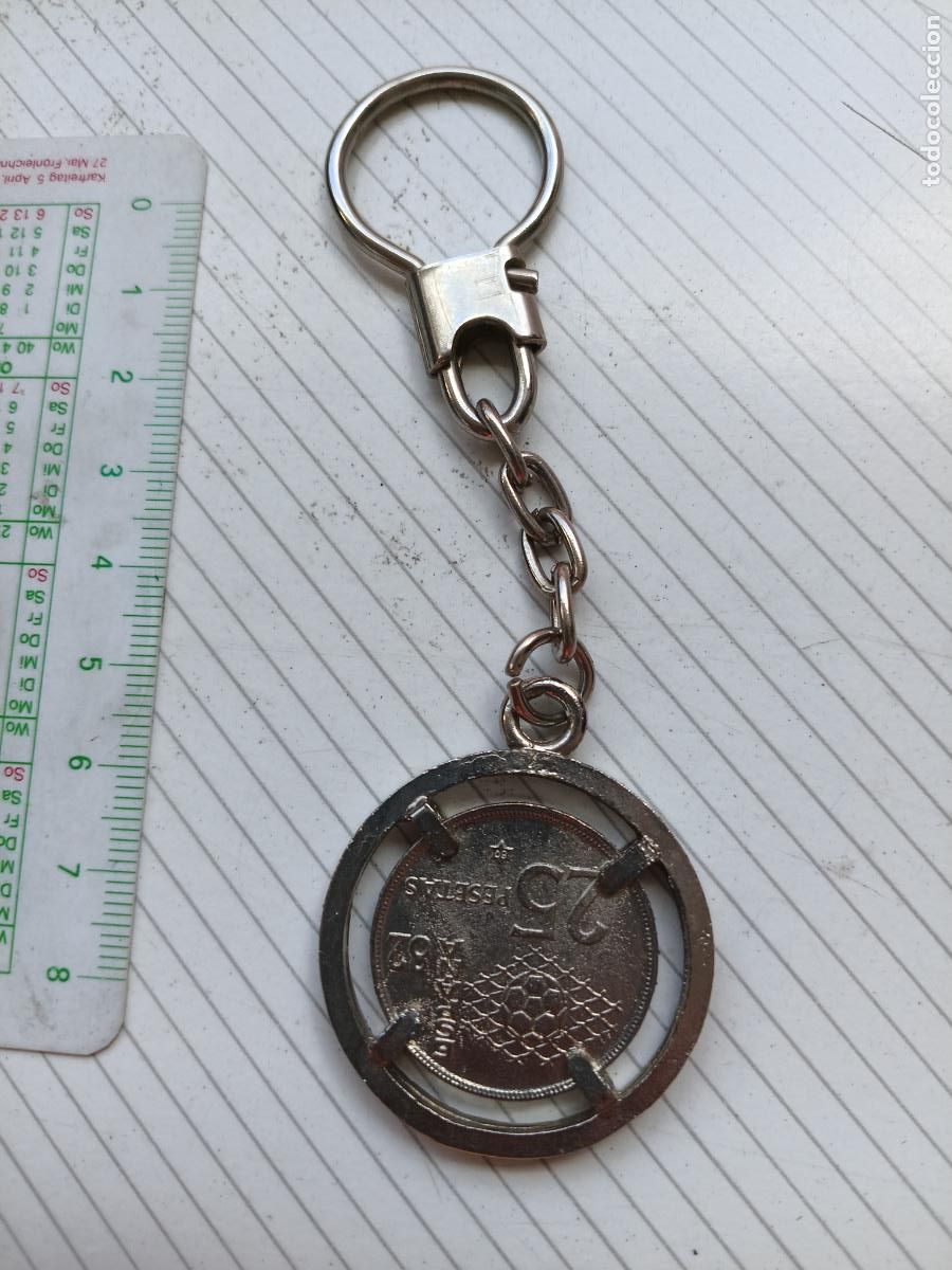 Coleccionismo de llaveros: Llavero Juan Carlos I: 25 pesetas Mundial de f&uacute;tbol Espa&ntilde;a 82