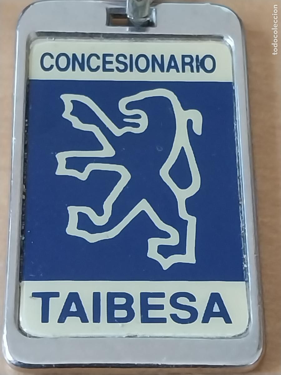 Coleccionismo de llaveros: PEUGEOT LLAVERO CONCESIONARIO TAIBESA METAL CROMADO 4.9X2.9CMS AUTOS COCHES AUTOMOVILISMO
