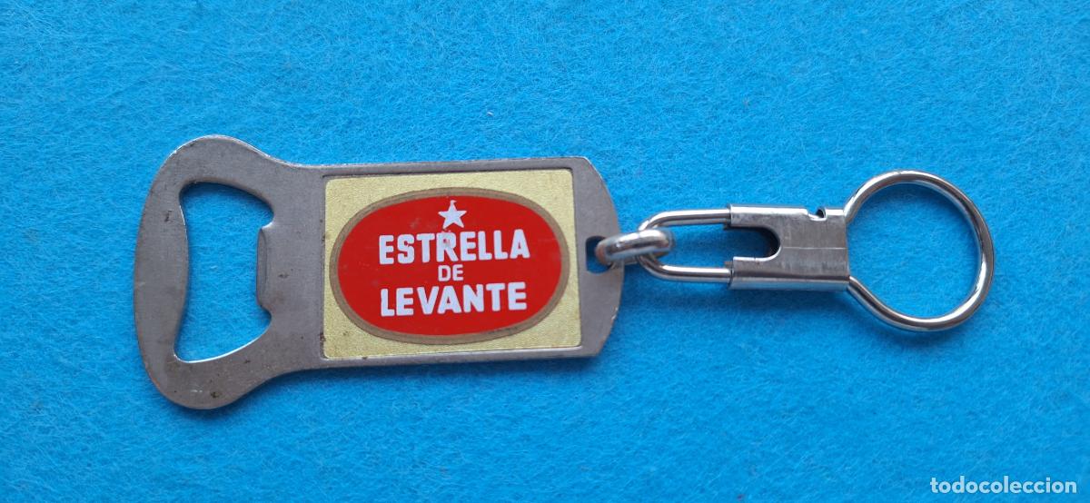 Coleccionismo de llaveros: Llavero publicidad de cerveza Estrella Levante. Abridor