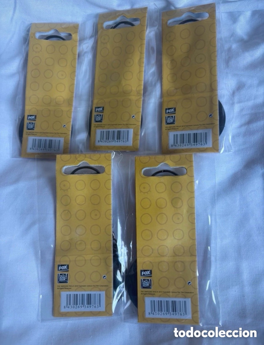 Coleccionismo de llaveros: Lote 5 llaveros oficiales Bart Simpson, Fox - Foto 2