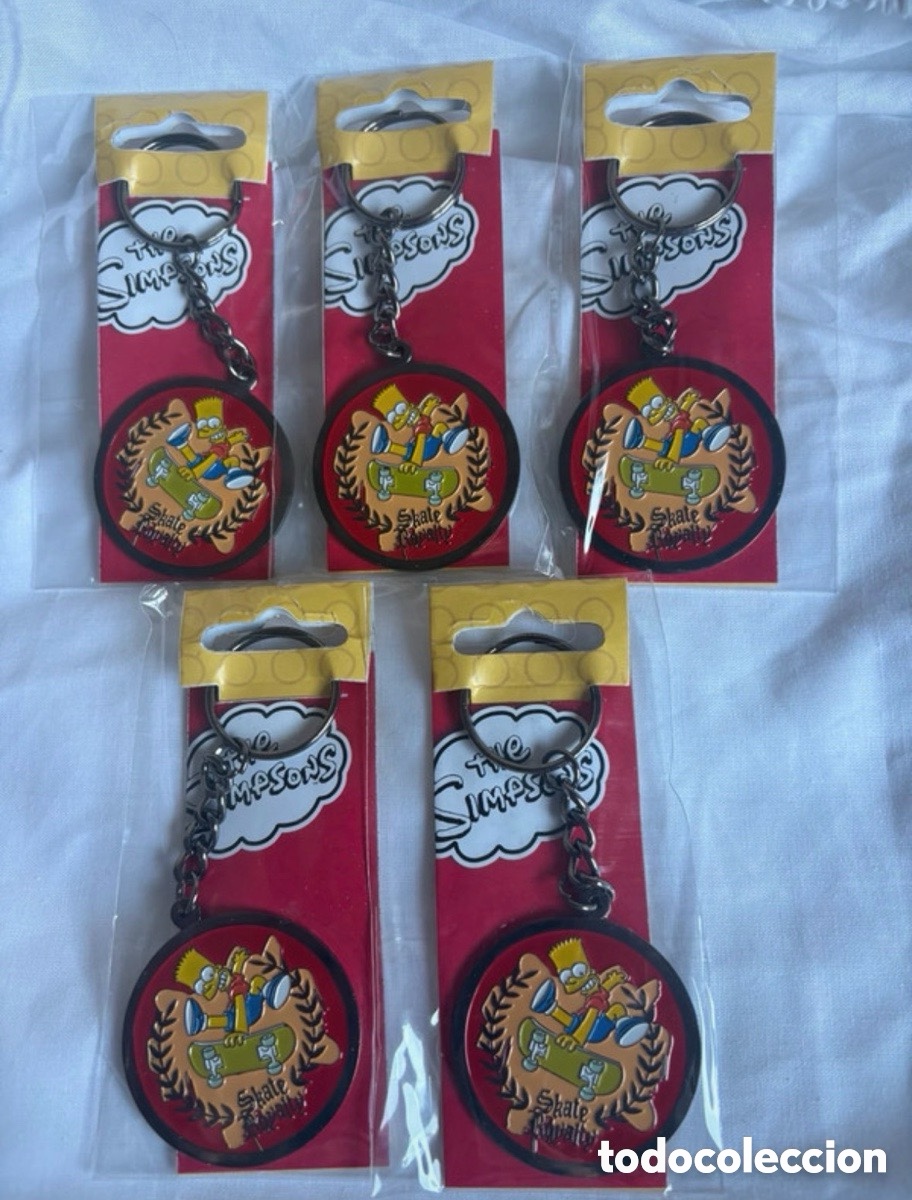 Colecionismo de porta-chaves: Lote 5 llaveros oficiales Bart Simpson, Fox