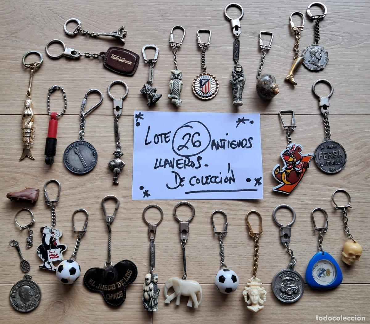 Coleccionismo de llaveros: LOTE 26 ANTIGUOS LLAVEROS &ndash; RETRO VINTAGE