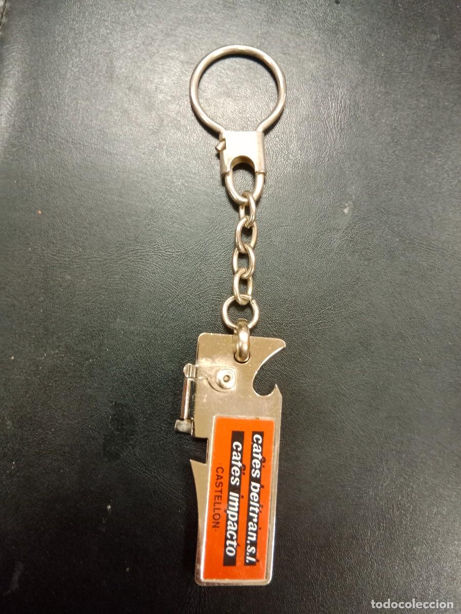 Coleccionismo de llaveros: ANTIGUO LLAVERO A&Ntilde;OS 70/80 - CAFES BELTRAN / CAFES IMPACTO CASTELLON - ABRELATAS ABREBOTELLAS