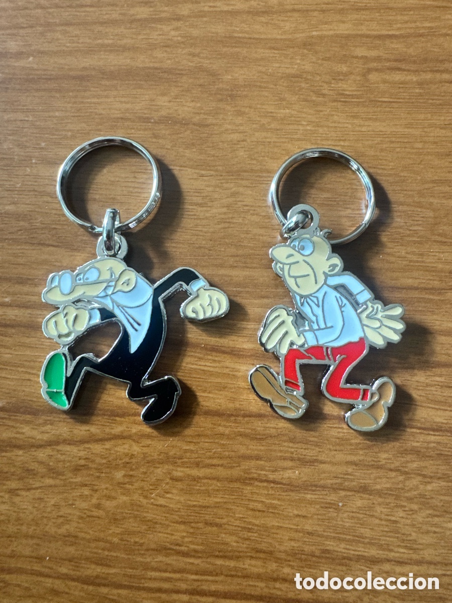 Coleccionismo de llaveros: Set de dos llaveros con los personajes Mortadelo y Filem&oacute;n.