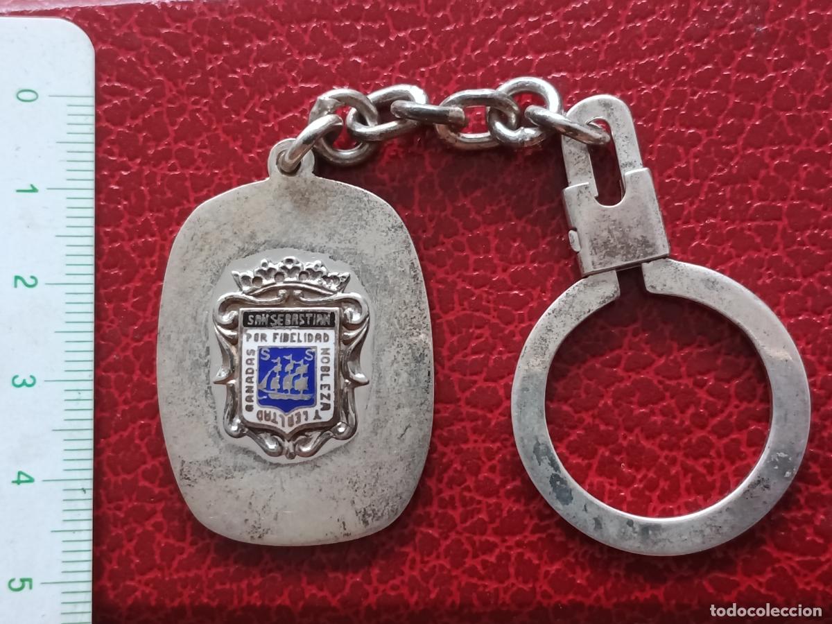 Coleccionismo de llaveros: Llavero de plata contrastada. San Sebasti&aacute;n, Satr&uacute;stegui, contraste estrella I semana numism&aacute;tica
