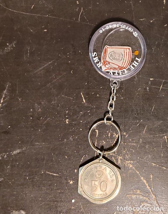 Coleccionismo de llaveros: lavero conmemorativo del Mundial de F&uacute;tbol de Espa&ntilde;a 1982 - city arms banyoles