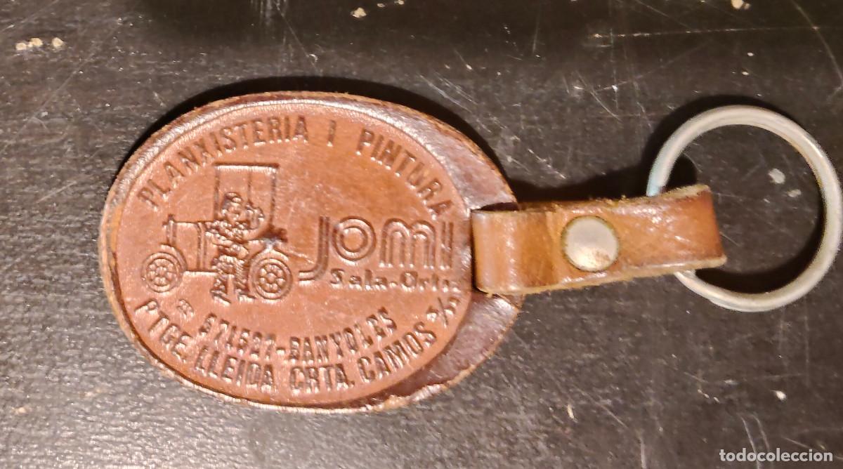 Coleccionismo de llaveros: llavero de cuero planchisteria y pintura - banyoles