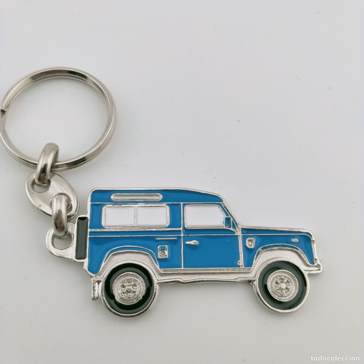 Sammlung von Schl&uuml;sselanh&auml;ngern: llavero land rover defender corto azul