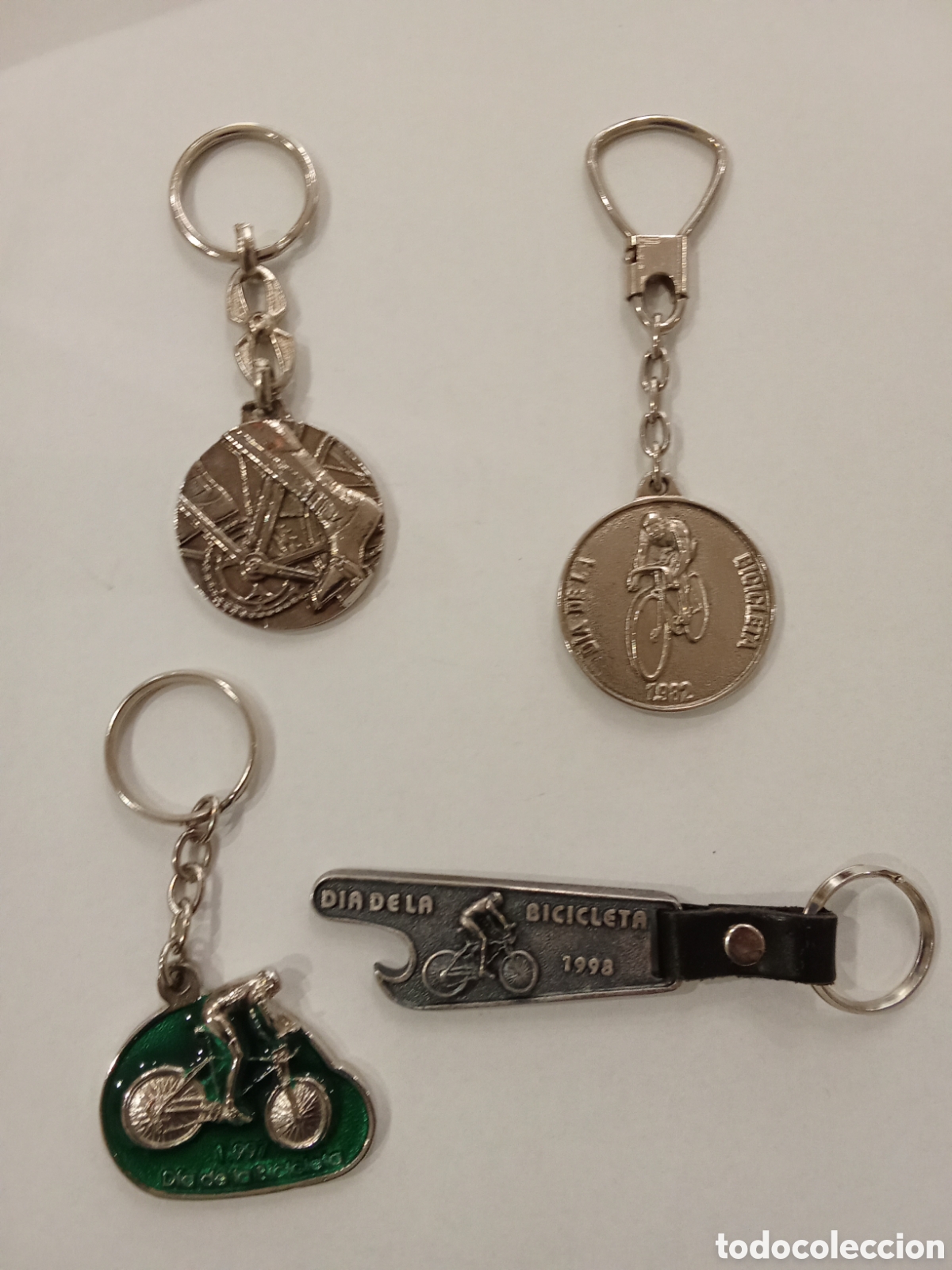 Coleccionismo de llaveros: 4 Llaveros Dia de la Bicicleta Zamora 1982 / 1988 / 1997 / 1998