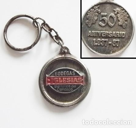 Coleccionismo de llaveros: ANTIGUO LLAVERO DE BODEGAS IGLESIAS 50 ANIVERSARIO 50 A&Ntilde;OS PUBLICIDAD BEBIDA LOGO LOGOTIPO ANDALUC&Iacute;A