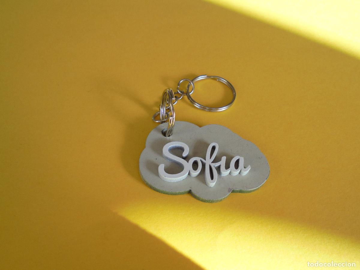 Coleccionismo de llaveros: LLAVERO PERSONALIZADO CON NOMBRE EN MADERA - SOFIA - PINTADO A MANO - REGALO ORIGINAL