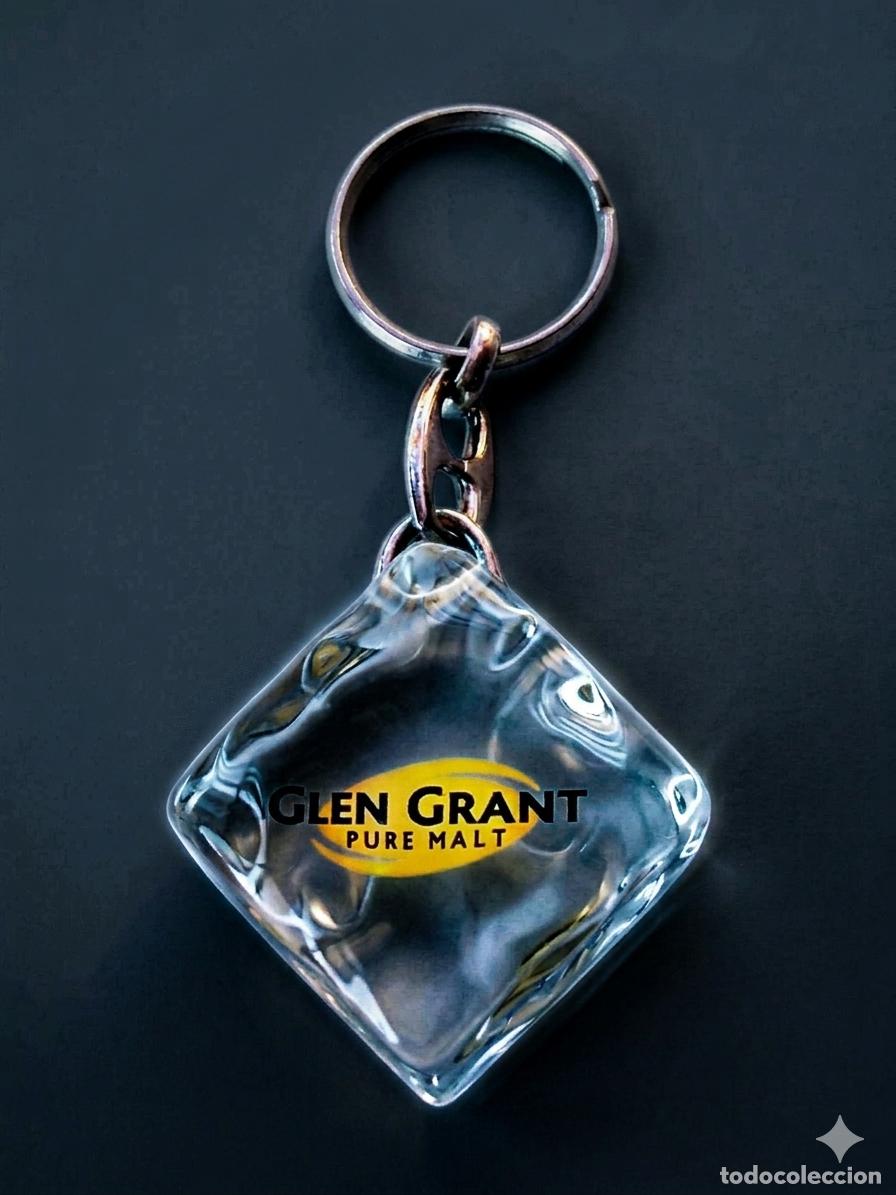 Coleccionismo de llaveros: Llavero Cubito Hielo Metacrilato Publicidad Whisky GLEN GRANT SINGLE MALT.