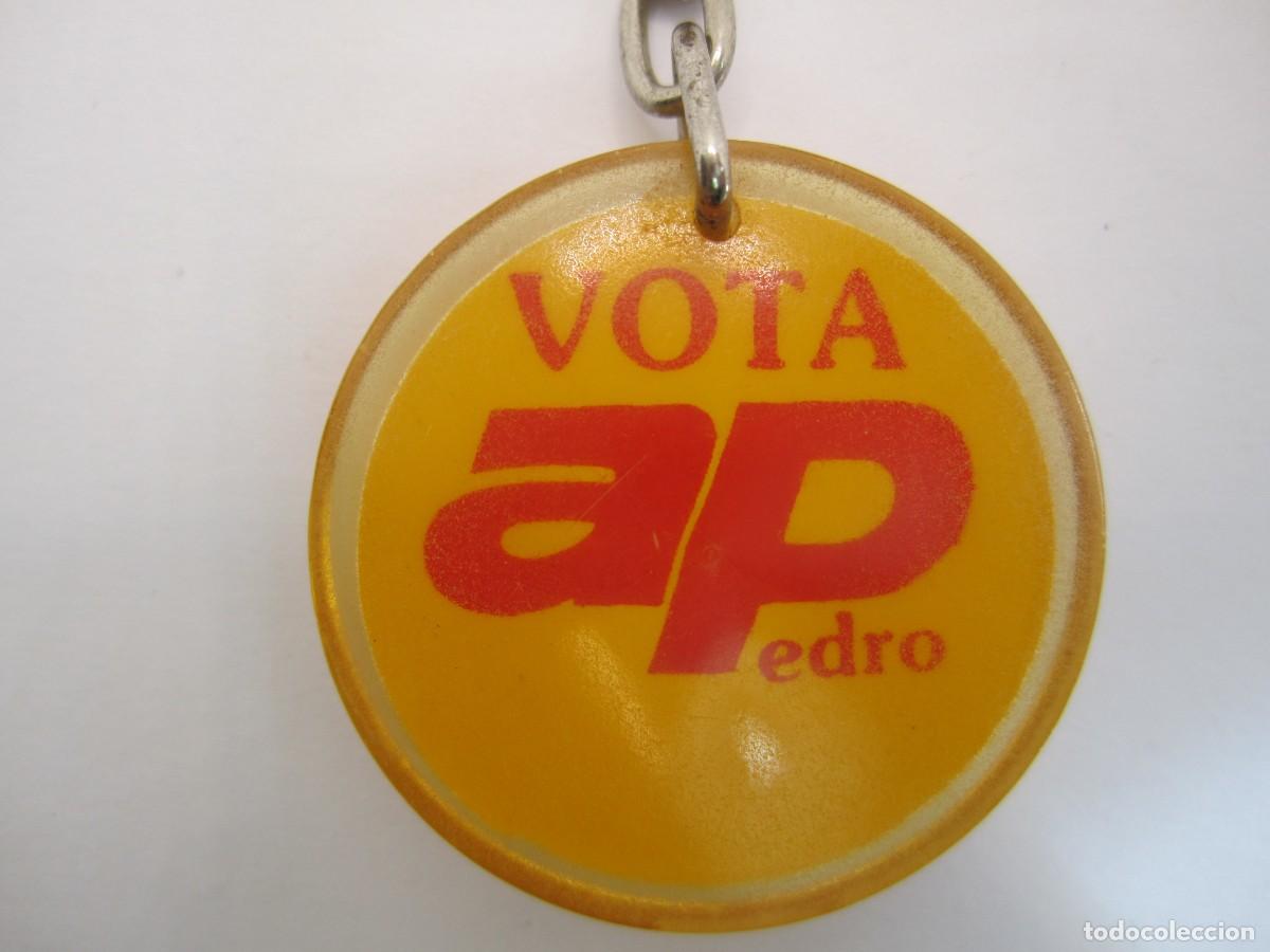 Coleccionismo de llaveros: llavero vota ap pedro alianza popular
