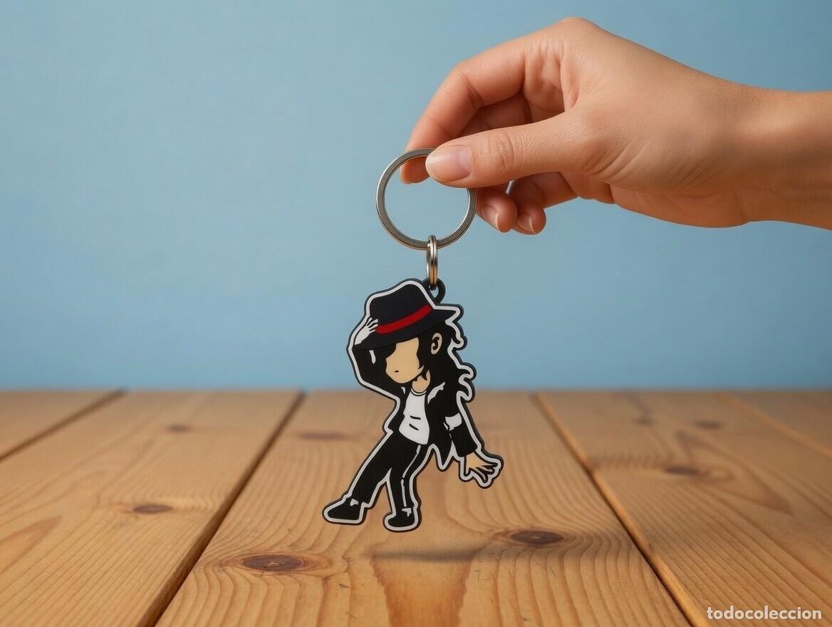 Coleccionismo de llaveros: Llavero Michael Jackson con pose ic&oacute;nica de baile - Foto 1