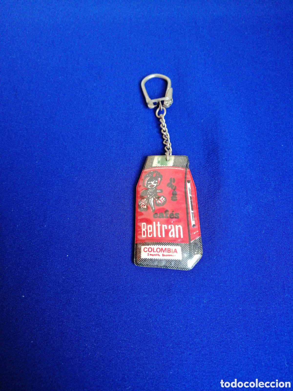 Collectionnisme de portes-cl&eacute;s: CAF&Eacute;S BELTRAN COLOMBIA - PRODUCTOS TRAMBEL (CASTELLON) LLAVERO PUBLICIDAD ANTIGUO