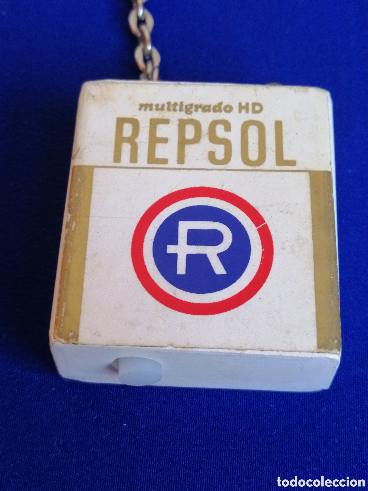 Collectionnisme de portes-cl&eacute;s: REPSOL MULTIGRADO LINTERNA LLAVERO PUBLICIDAD ANTIGUO