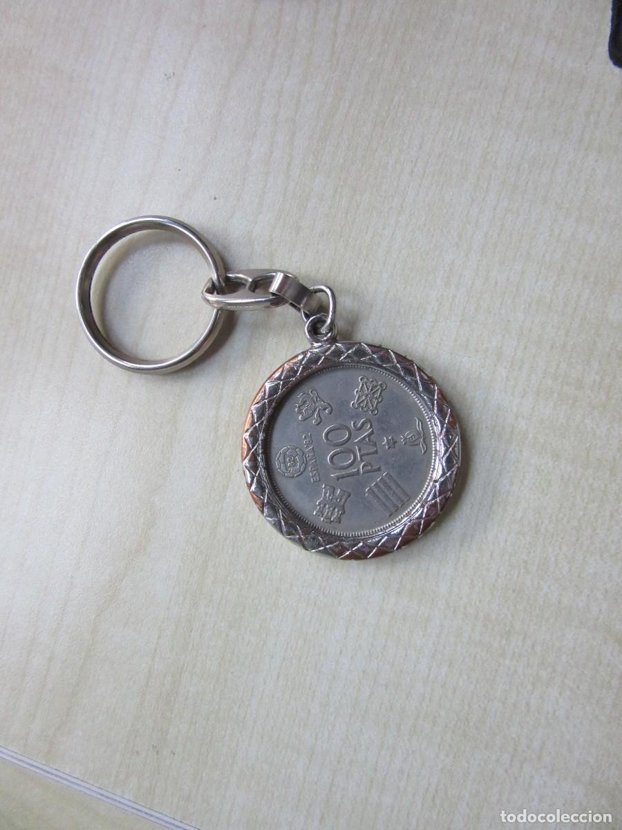Coleccionismo de llaveros: Llavero con moneda de 100 pesetas de los mundiales 1982
