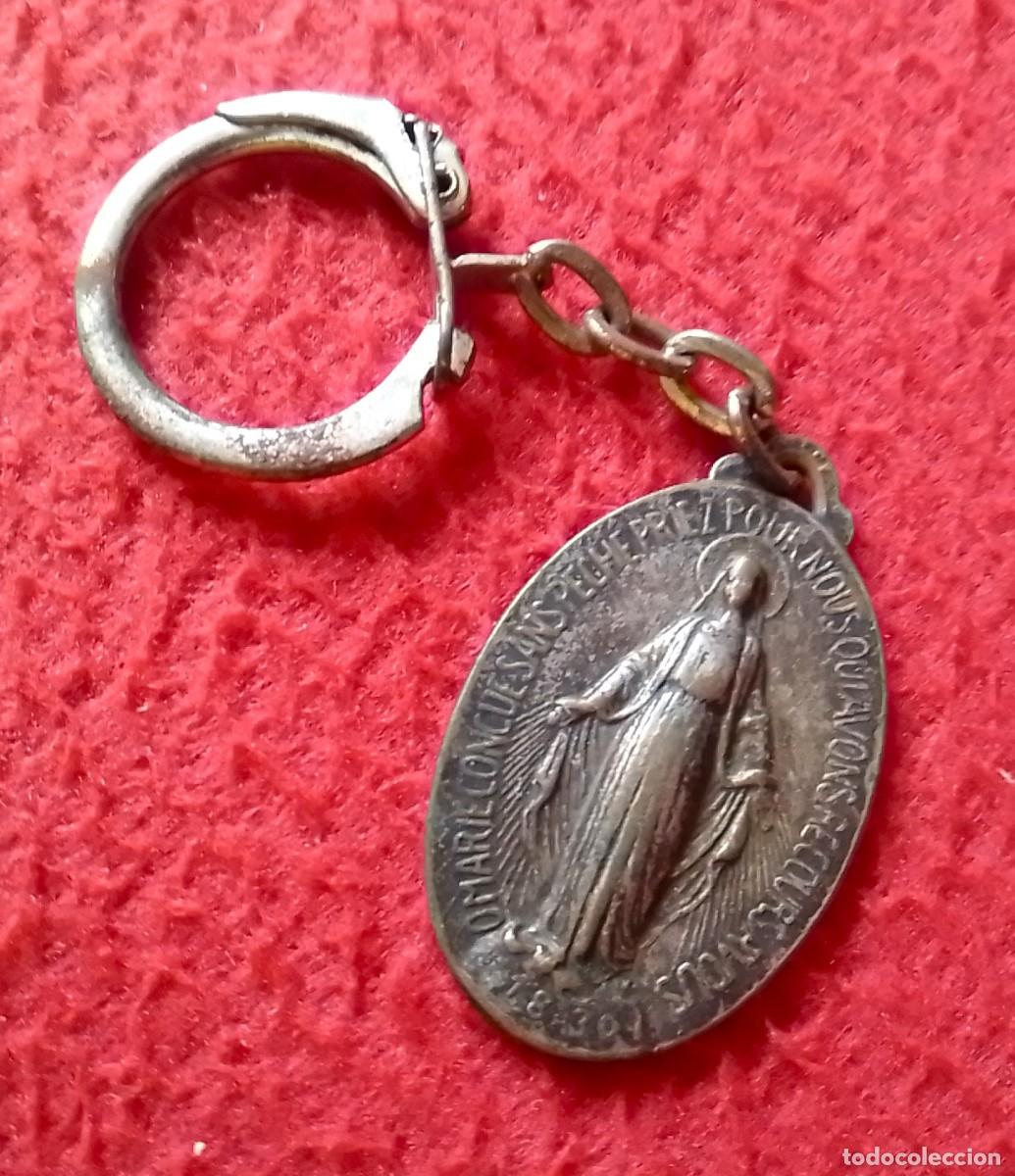 Coleccionismo de llaveros: LLAVERO O MARIE CON&Ccedil;UE SANS PECHE PRIEZ POUR NOUS QUI AVONS RECOURS A VOUS VIRGEN MAR&Iacute;A ? FRANCIA ?.