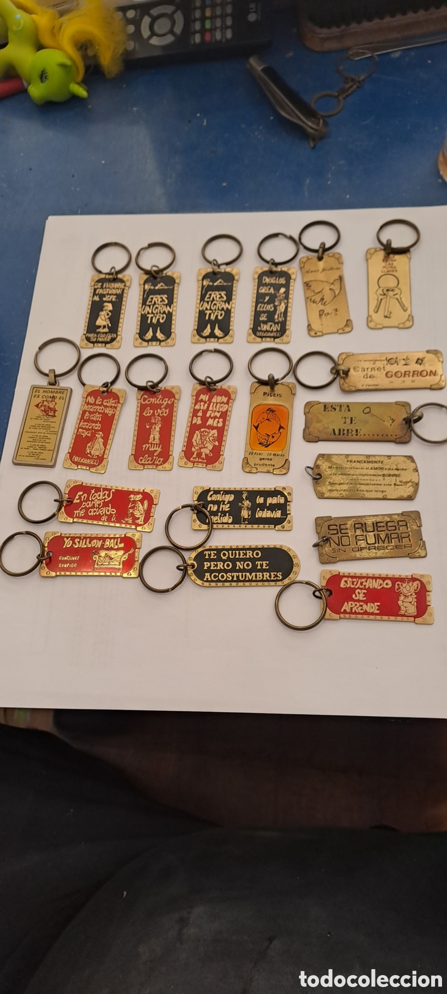 Sammlung von Schl&uuml;sselanh&auml;ngern: Lote 20 llaveros antiguos
