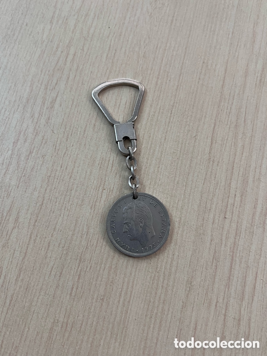 Collectionnisme de portes-cl&eacute;s: ✅ llavero recuerdo moneda 50 pesetas 1975 - *19*78