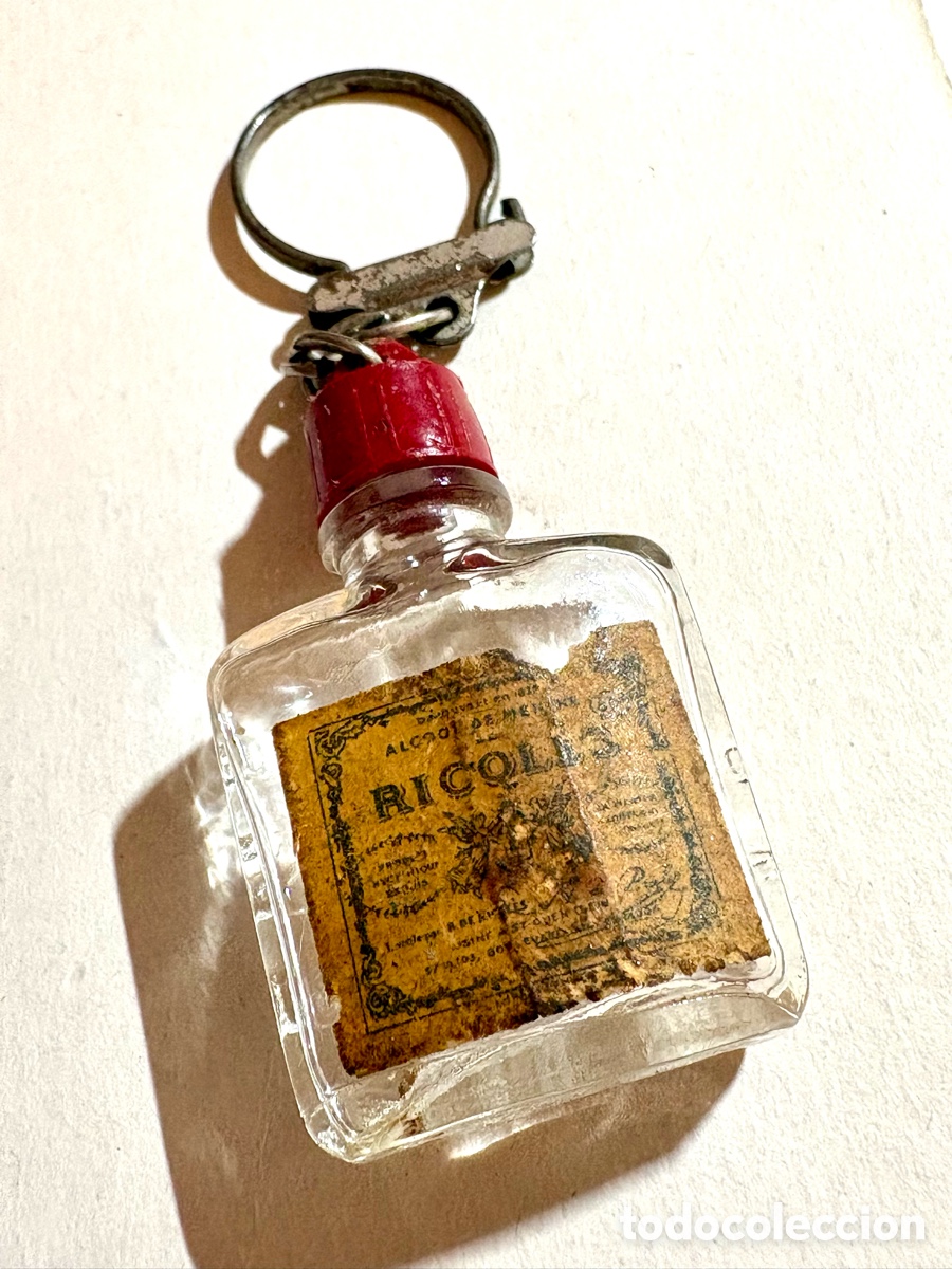 Coleccionismo de llaveros: Llavero publicitario antiguo Ricql&egrave;s &rdquo;Flacon Bijou&rdquo; &ndash; Cristal vintage a&ntilde;os 60