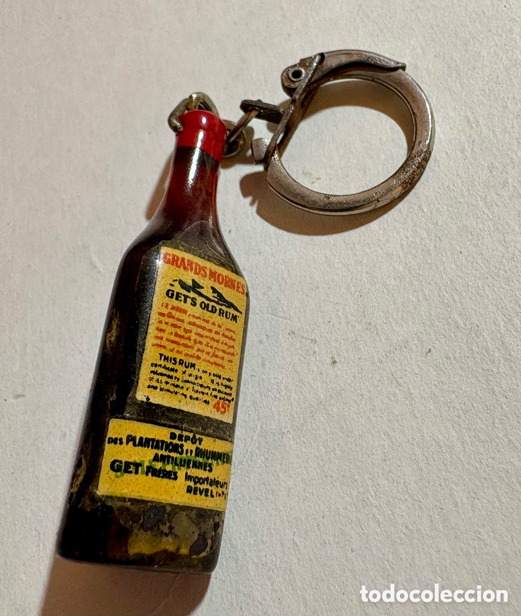 Coleccionismo de llaveros: Llavero publicitario vintage de los a&ntilde;os 60 - Ron &rdquo;Grands Mornes Get's Old Rum&rdquo;